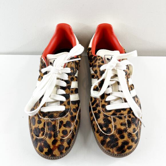 adidas samba Leopard Print Sneakers with Red and White Accents - Picture 5 of 7